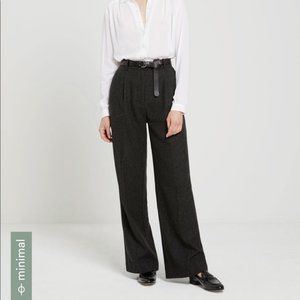Wool wide-leg pants
